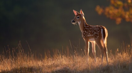Fawn in golden light