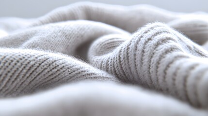 Soft Knitwear Texture Close Up, Cozy Warm Wool Fabric