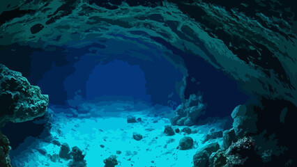 Obraz premium Underwater cave