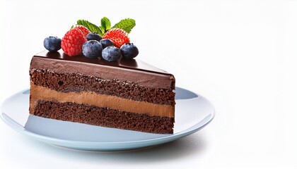 a slice of chocolate cake with gooey center oozing out against a clean marble background use rich browns and metallic silver accents for elegance