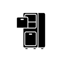 chest of drawers icon, simple flat style, pictogram logo sign symbol vector illustration, isolated on white for mobile app