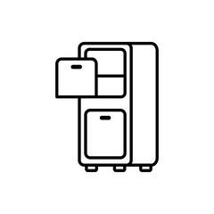 chest of drawers icon, simple flat style, pictogram logo sign symbol vector illustration, isolated on white for mobile app