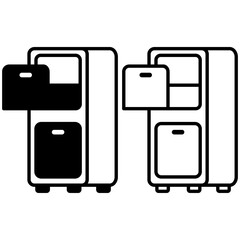 chest of drawers icon, simple flat style, pictogram logo sign symbol vector illustration, isolated on white for mobile app