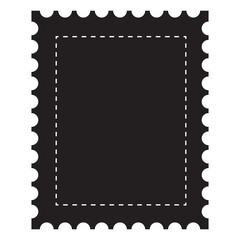 Blank postage stamp. Clean postage stamp template. Postage icon.