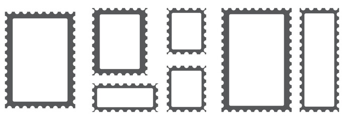 Postage stamp collection. Vector illustration