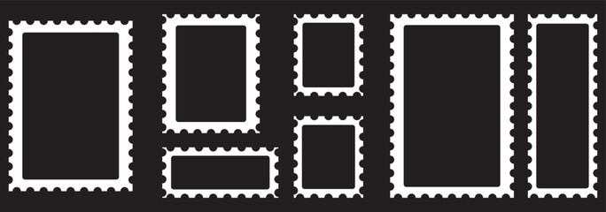 Postage stamp collection. Vector illustration