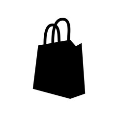 shopping bag icon, simple flat style, vector illustration, symbol, design logo template pictogram, for ui or ux isolated on white for mobile app, editable