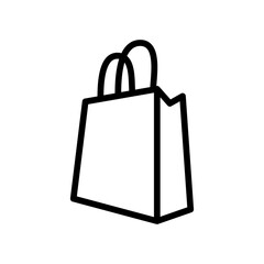 shopping bag icon, simple flat style, vector illustration, symbol, design logo template pictogram, for ui or ux isolated on white for mobile app, editable