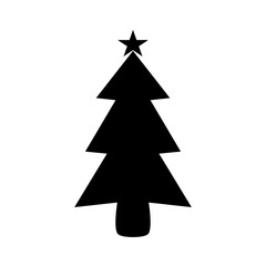 christmas tree icon, simple flat style, vector illustration, symbol, design logo template pictogram, for ui or ux isolated on white for mobile app, editable