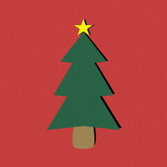 christmas tree icon, simple flat style, vector illustration, symbol, design logo template pictogram, for ui or ux isolated on white for mobile app, editable