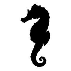 seahorse icon, simple flat style, vector illustration, symbol, design logo template pictogram, for ui or ux isolated on white for mobile app, editable
