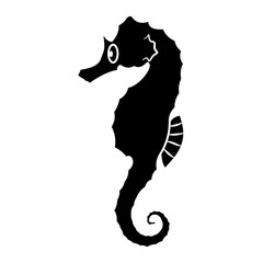 seahorse icon, simple flat style, vector illustration, symbol, design logo template pictogram, for ui or ux isolated on white for mobile app, editable
