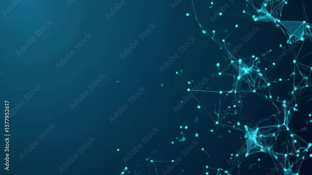 Aufkleber plexus structure with blue background technology theme