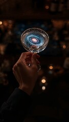 Ethereal Galactic Cocktail Glow in Moody Bar
