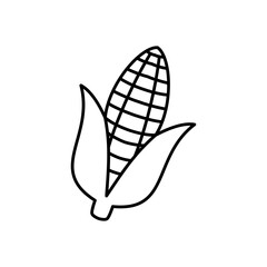 corn icon, simple flat style, vector illustration, symbol, design logo template pictogram, for ui or ux isolated on white for mobile app, editable