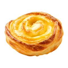 Cheese Danish Pastry Swirl isolated on a transparent background 2