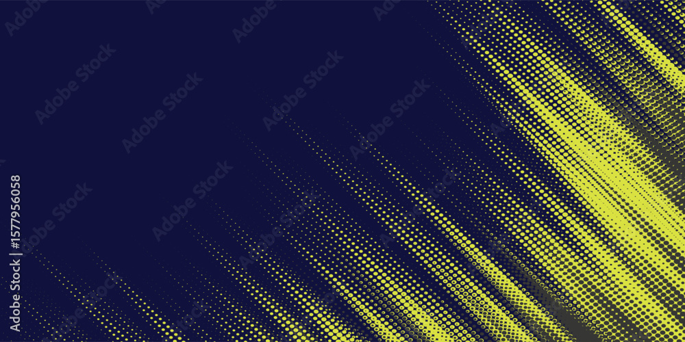 Poster yellow and blue backdrop with dot halftone pattern element. abstract brush grunge background. retro 
