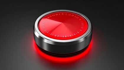 Red digital timer button