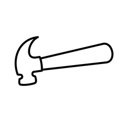 hammer icon, simple flat style, vector illustration, symbol, design logo template pictogram, for ui or ux isolated on white for mobile app, editable