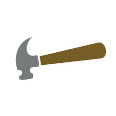 hammer icon, simple flat style, vector illustration, symbol, design logo template pictogram, for ui or ux isolated on white for mobile app, editable