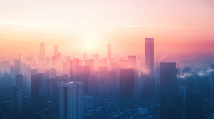 Fototapeta premium Calm Minimal Big City Scenery