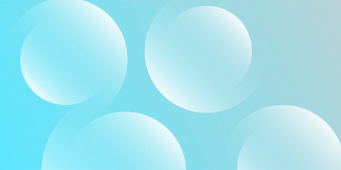 Minimalist banner background, pastel colorful, Light Blue gradations. Circle effect style geometric, abstract background. Vector Illustration