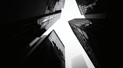 Naklejka premium Calm Minimal Big City Scenery