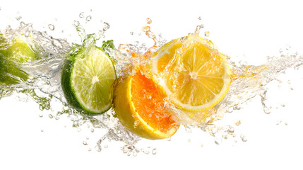Citrus Splash, isolate on white background 