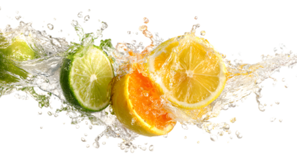 Citrus Splash, isolate on white background 