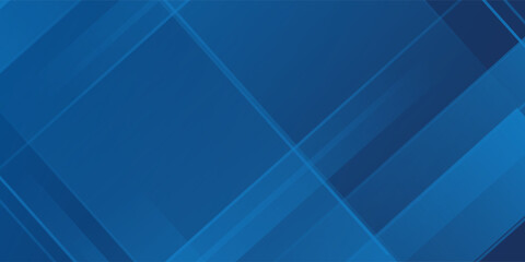 Obraz premium Blue background with abstract box rectangle geometric shapes modern element for banner, presentation design and flyer