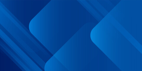 Obraz premium Abstract blue background with glowing geometric lines. Modern blue gradient square shape design. Futuristic technology concept. Suit for brochure, corporate, website, poster, banner, cover modern