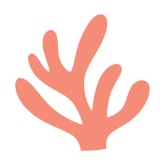 Obraz premium Abstract coral illustration in soft pink color