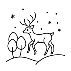 deer-chasing-fireflies-in-the-garden-at-sunset-for.eps