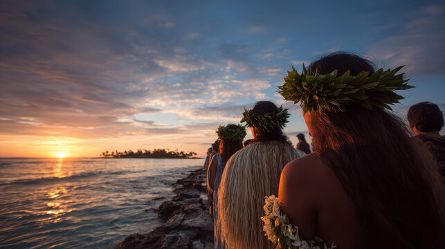 capture vibrant essence of hawaiian culture showcasing traditional ceremonies and rituals