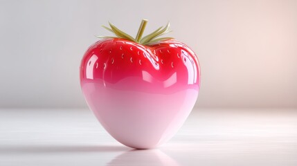 Heart-shaped strawberry