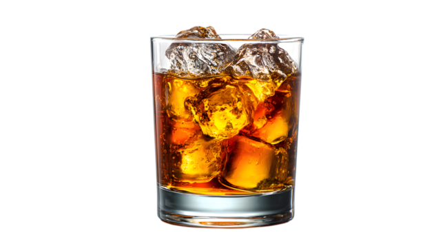 Rum, isolate on white background 