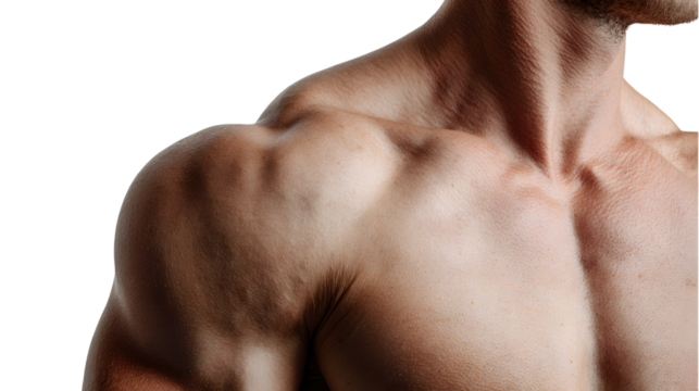 Shoulder, isolate on white background