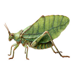 Fototapeta premium green grasshopper on white background