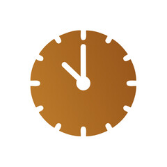 Clock Face Showing Time Round Brown Clock Face with Hands Measuring Time Keeping