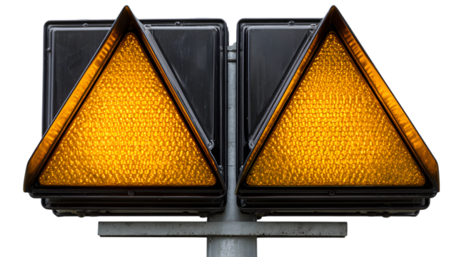 Traffic Signal Ahead sign, isolated on white background 