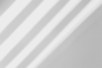 Obraz premium Summer Sunlight and Realistic Window Shadows with Light Blur on White Wall