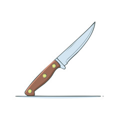Obraz premium Steel utility knife on white kitchen equipment cutlery object illustration food prep
