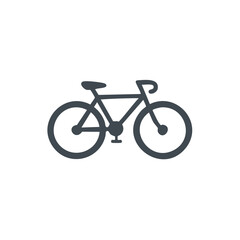 Minimalist bicycle illustration showing vector bike isolated on a clean background. Perfect for cycling or transportation concepts.
