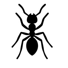 Black Ant Vector Illustration with Creepy Cartoon Style