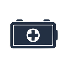 Obraz premium First Aid Kit Graphic Illustration with Medical Cross for Healthcare and Safety