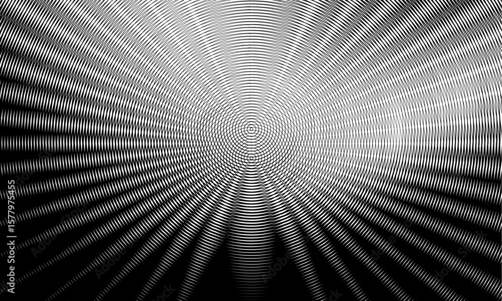 Poster this abstract black and white pattern features wavy lines and gradients, creating a dynamic aestheti