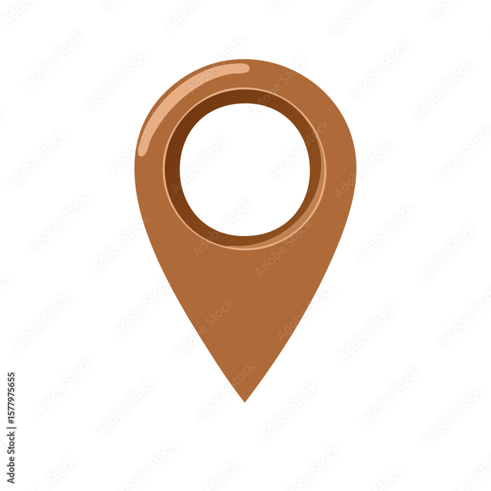 Poster sienna location pin graphic, a pointer for navigation or finding your location, destination, and pla