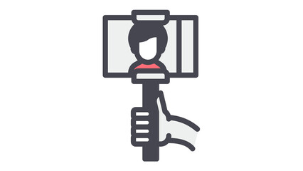 Influencer Recording Vlog Illustration - Transparent PNG