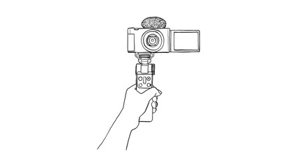 Influencer Recording Vlog Illustration - Transparent PNG
