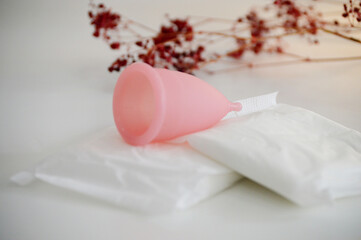 Menstrual Cup and Sanitary Pads 